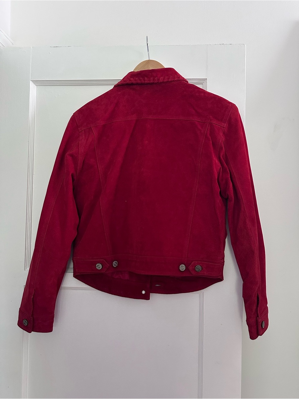 Jou Jou Skins Vintage Red Suede Leather Jacket — Size M - Picture 7 of 9